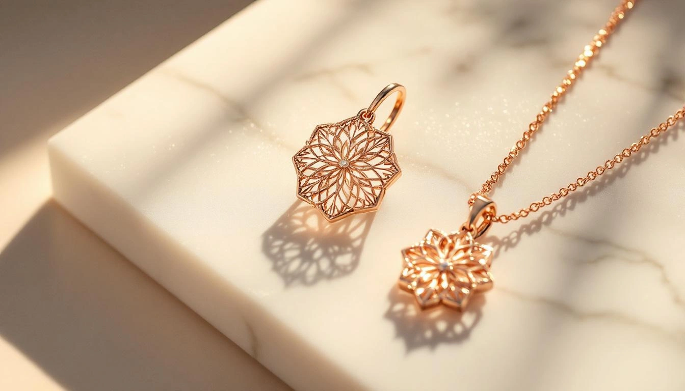 3D-gedruckter Schmuck in Ros&eacute;gold