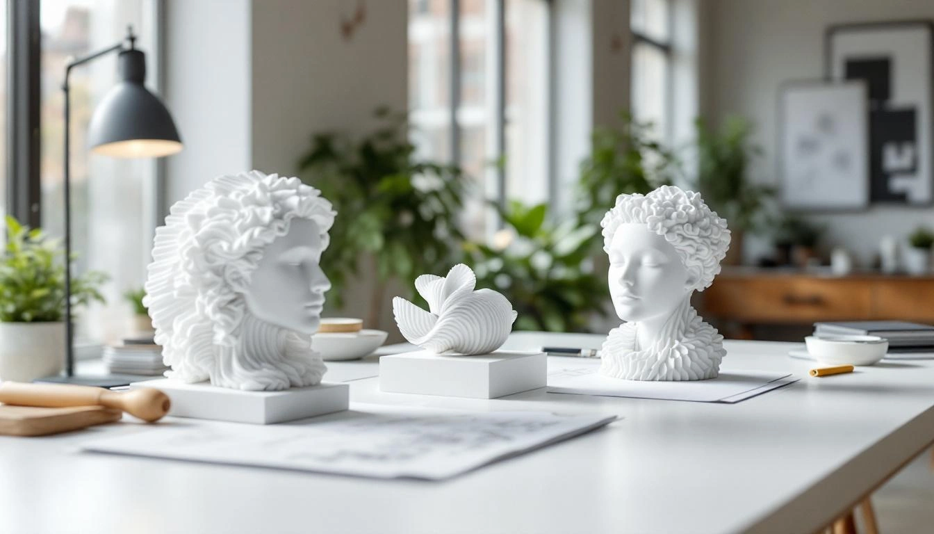 3D-gedruckte Prototypen in verschiedenen Entwicklungs- und Iterationsstadien