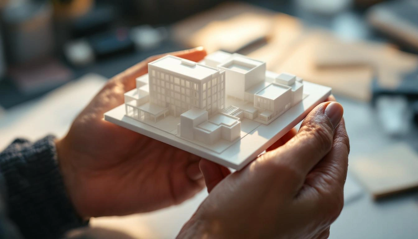 Pr&auml;zises 3D-gedrucktes Bauteil in H&auml;nden