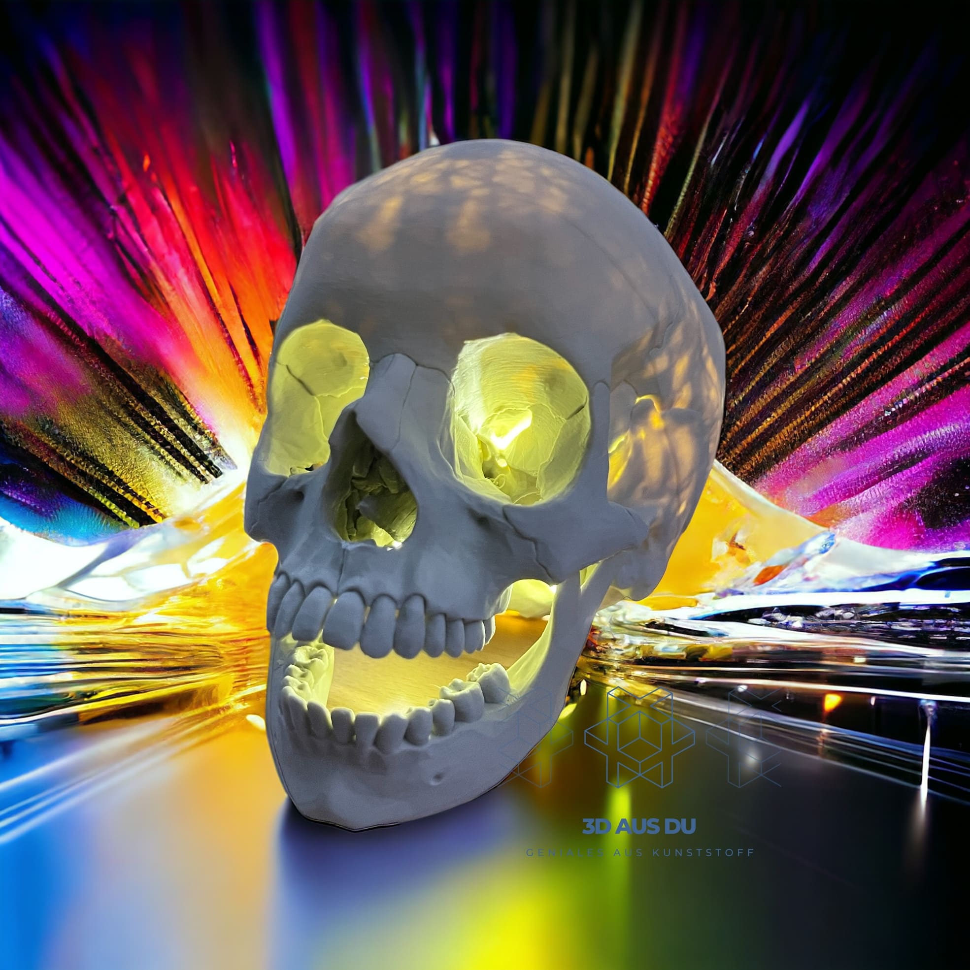 Dekorativer Totenschädel – als Leuchtobjekt nutzbar - Bild 2