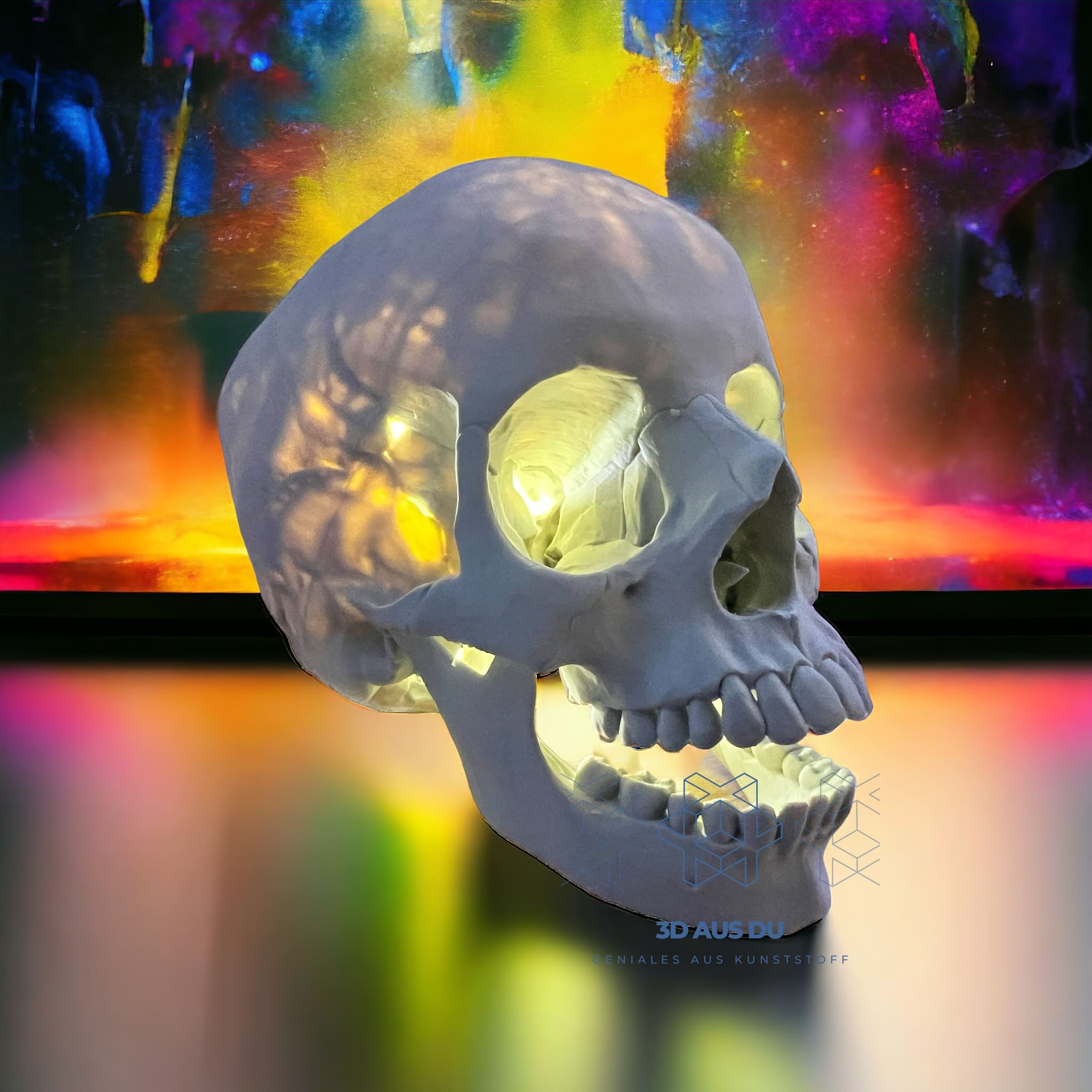 Dekorativer Totenschädel – als Leuchtobjekt nutzbar - Bild 3