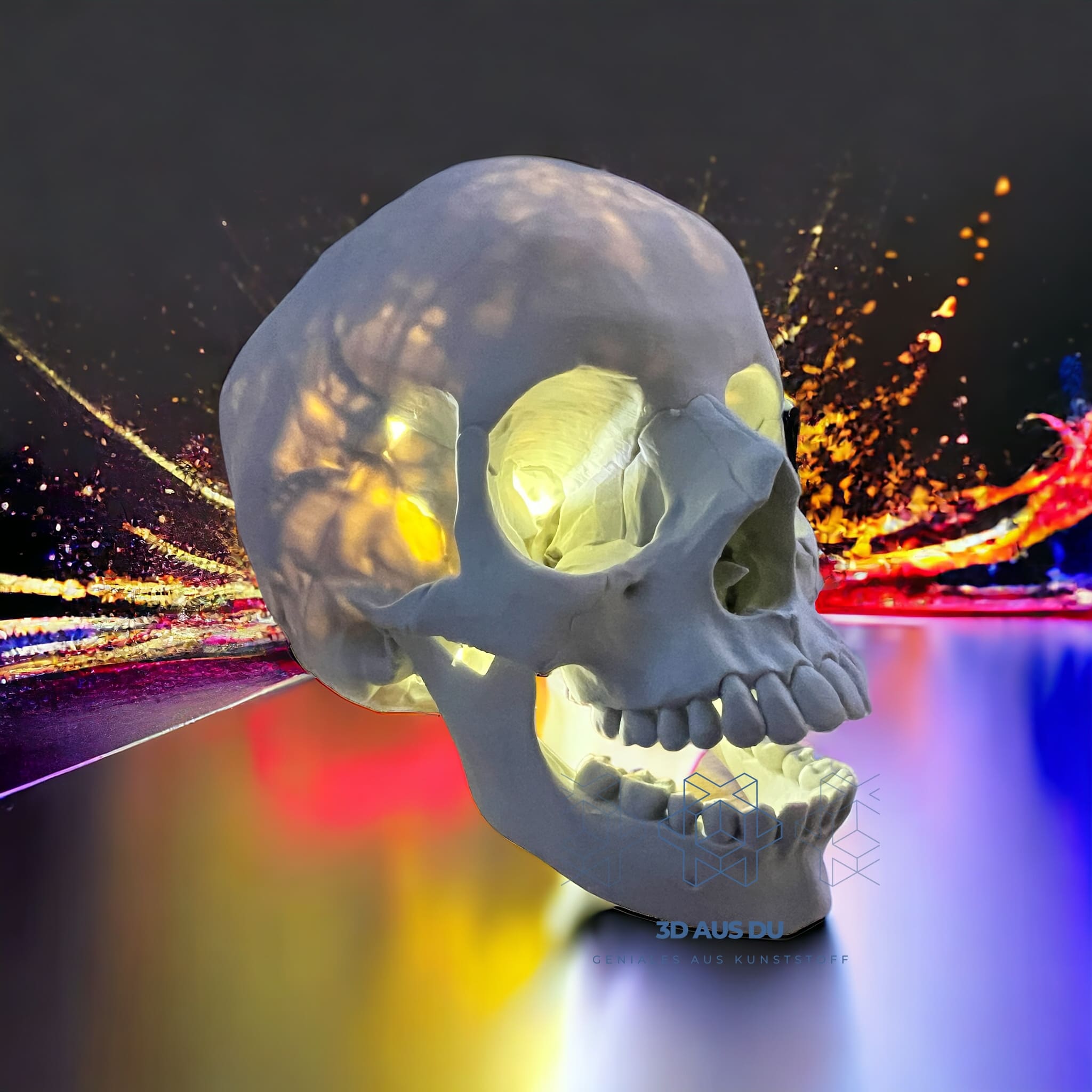 Dekorativer Totenschädel – als Leuchtobjekt nutzbar - Bild 5