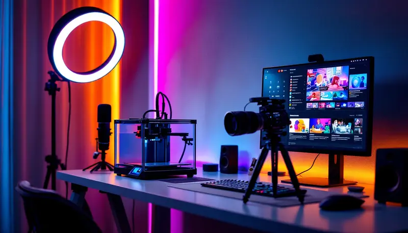 3D printing creator studio with camera, microphone and 3D printer &ndash; the Creator Hub by 3D AUS DU